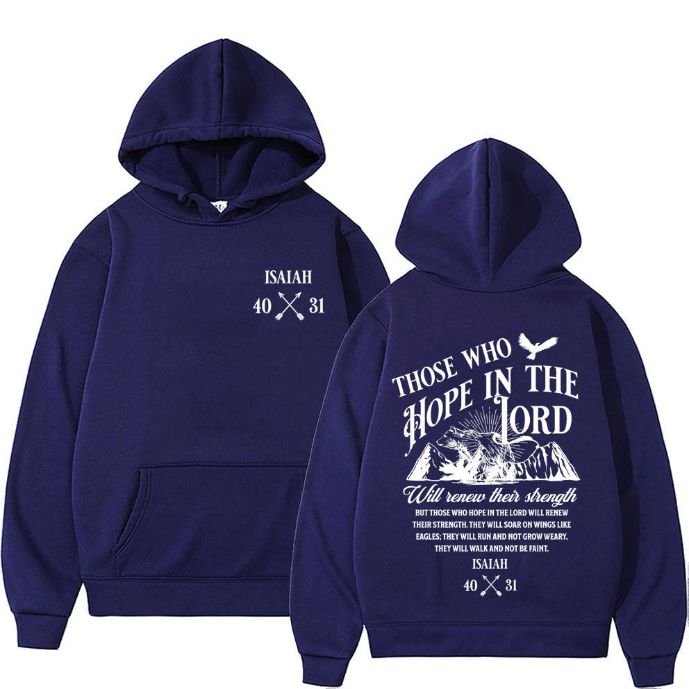 Christian Jesus Letters Print Hoodies Men Women's Clothing